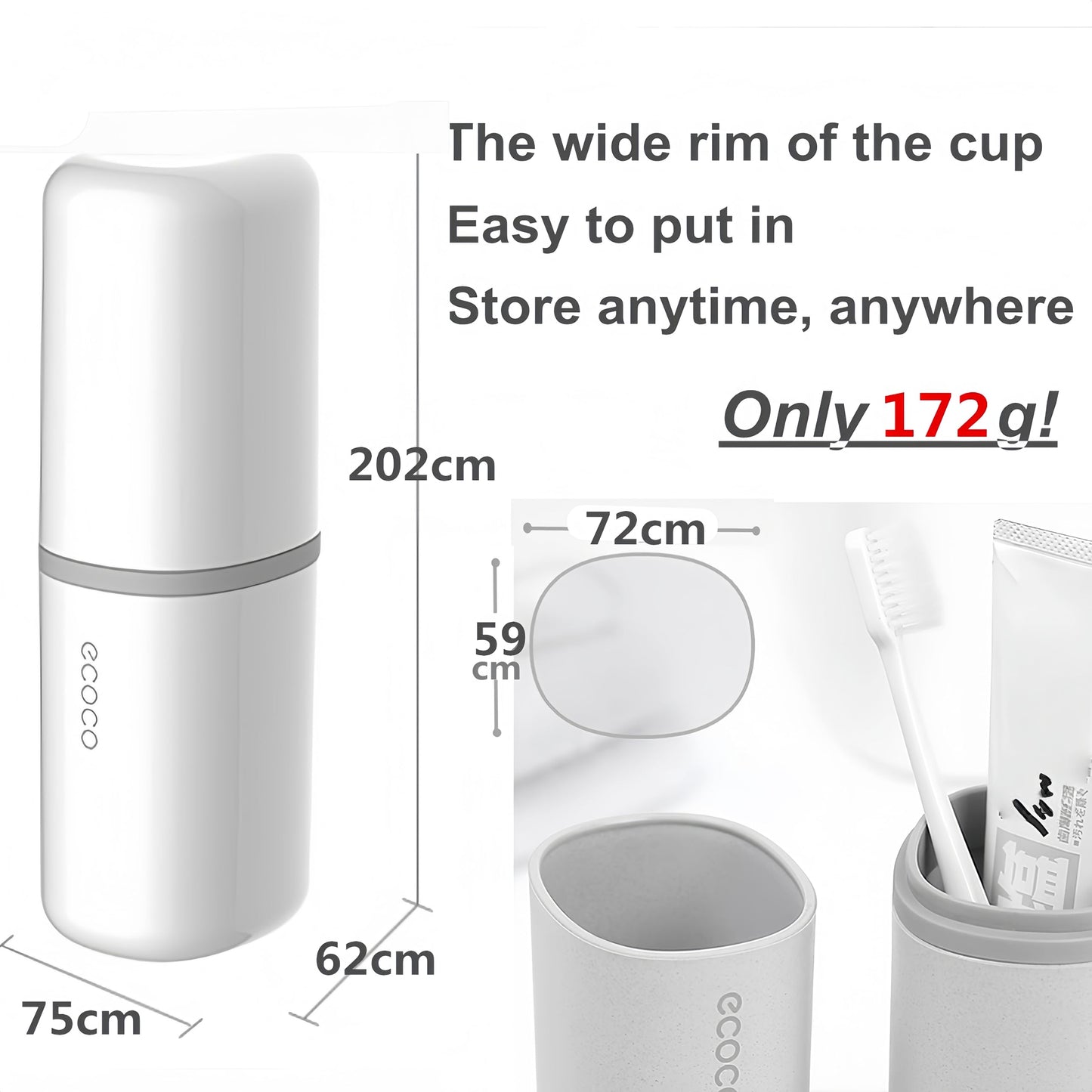Meiyijia Travel Water Cup Set, Toothbrush Holder for Toothbrushes and Toothpaste, Toothbrush Cup, Suitable for Camping, Travel, Business Trips, Pink