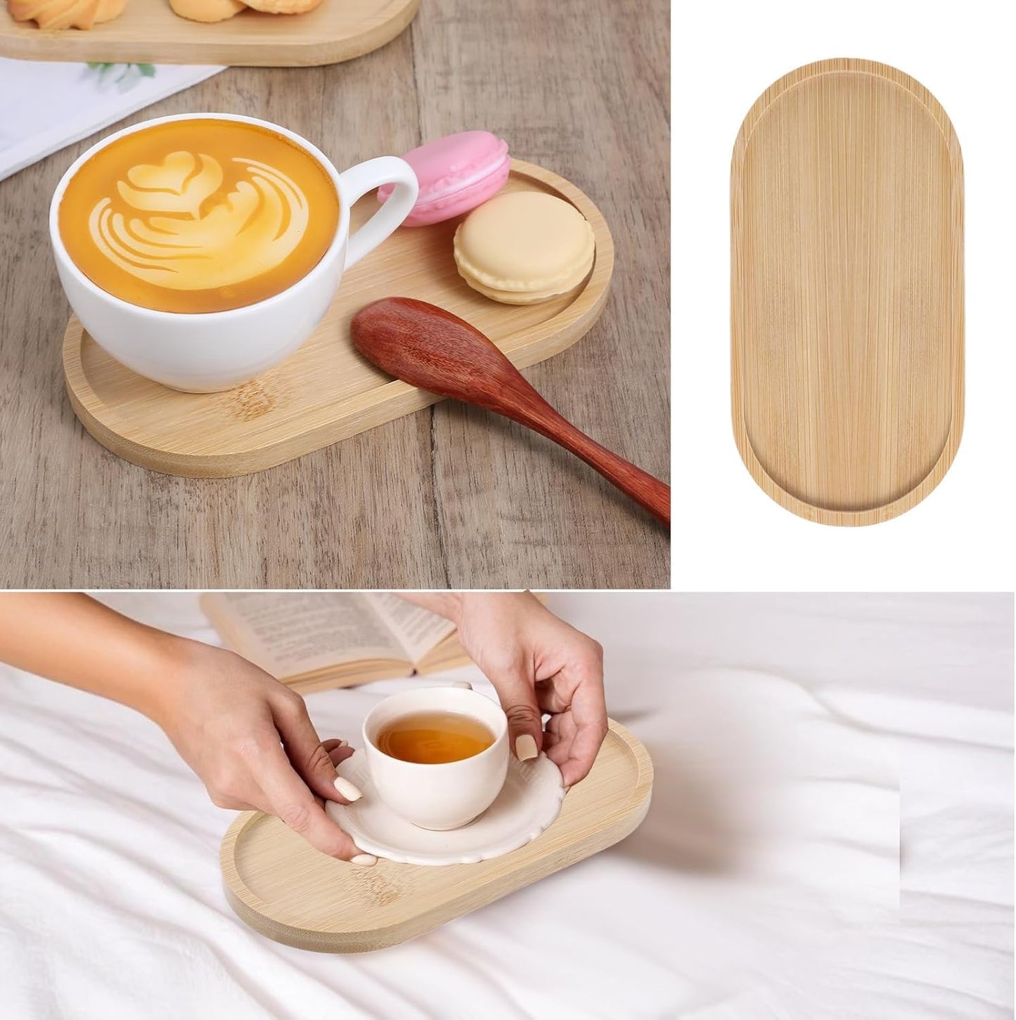 Bamboo Soap Tray, Wooden Soap Dispenser Tray, Bathroom Kitchen Accessories