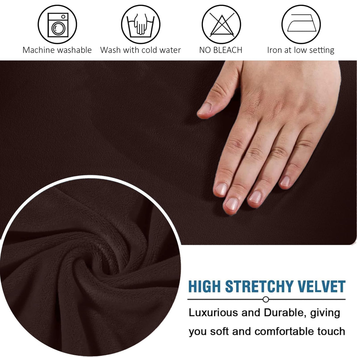 YushengTai Velvet Office Chair Cover, Chair Covers with Armrest, Office Chair Seat Cover, High Back Seat Cover, Gaming Chair Cover