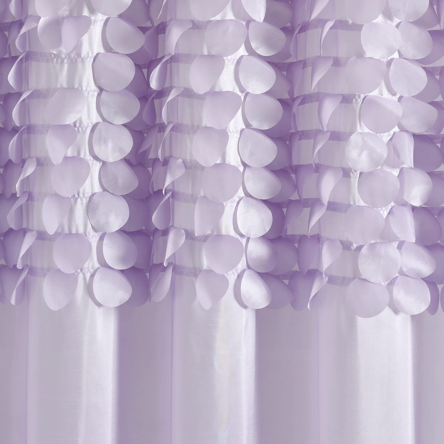 Lush Decor Curtain, Polyester, White, 72" W x 72" L (Pack of 1)
