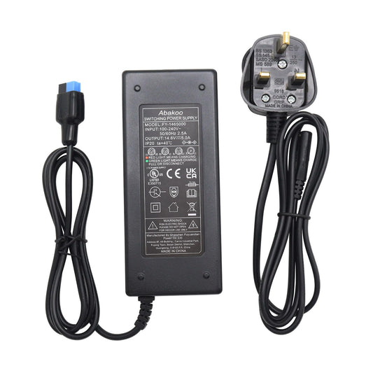 14.6 Volt 5 Amp Battery Charger for Motocaddy Golf Trolley 12.8v Lithium (LiFePo4) Batteries with Torberry/Anderson Blue/Black Connector