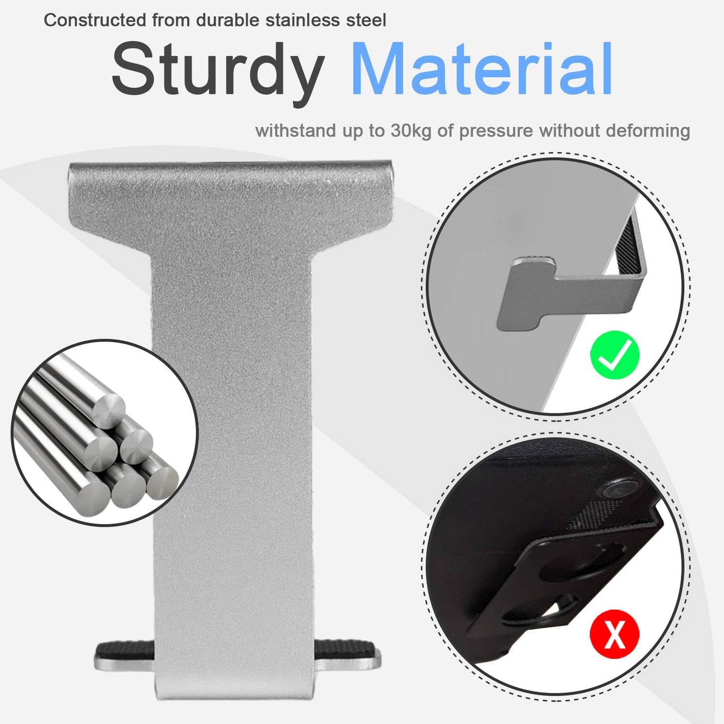 JEMACHE Metal Under Table Desk Holder for Laptop, Xbox Series S, Xbox One S/X, PS4 Slim/Pro, Desktop Mini PC