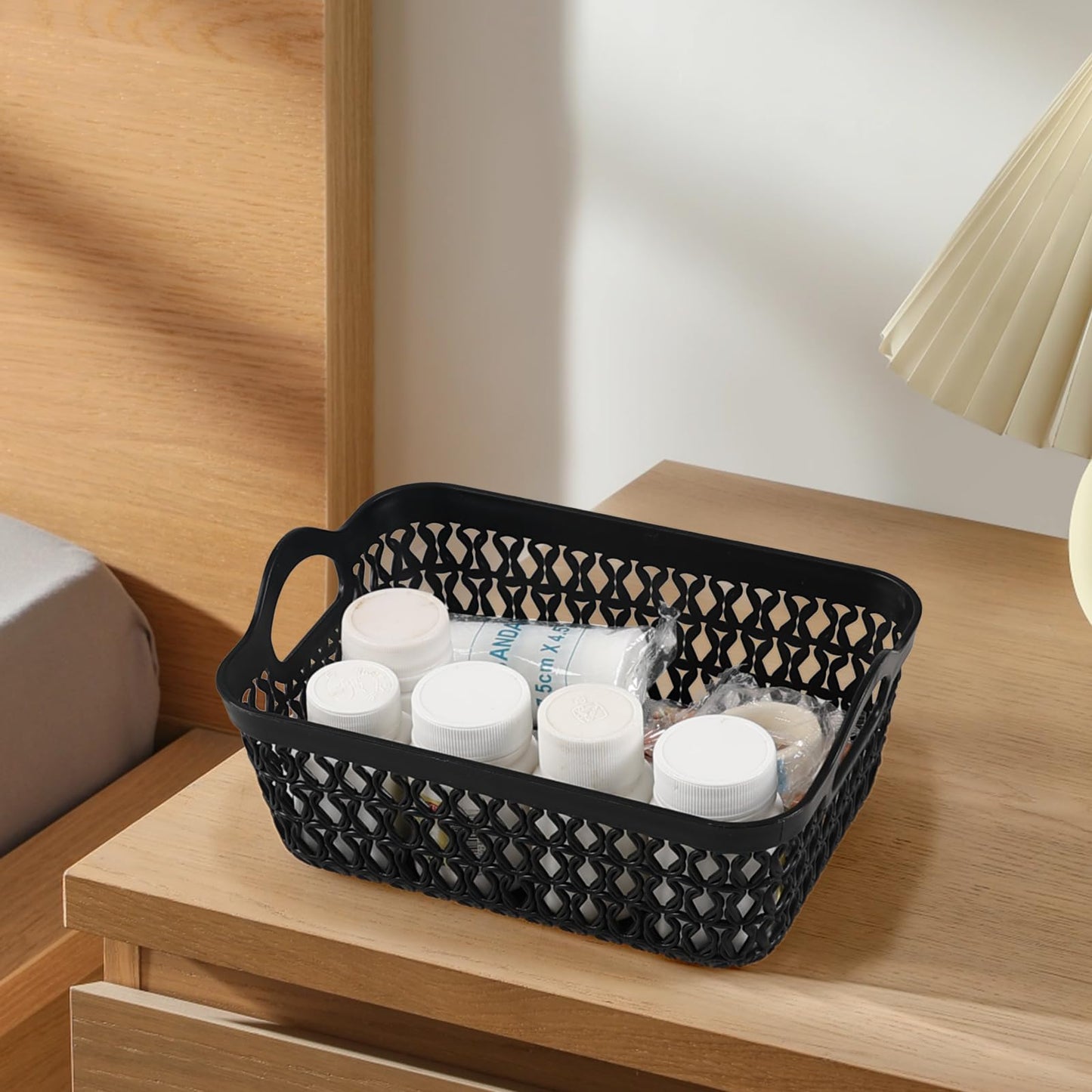Julyeen 12 Packs Plastic Small Storage Basket Tray, Mini Baskets, 20 cm x 14.5 cm x 8.5 cm