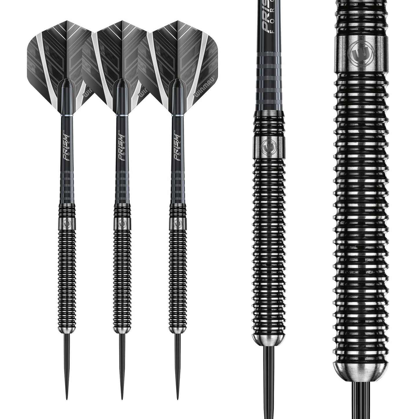 WINMAU Blackout 28 Gram Tungsten Darts Set with Flights and Shafts (Stems)