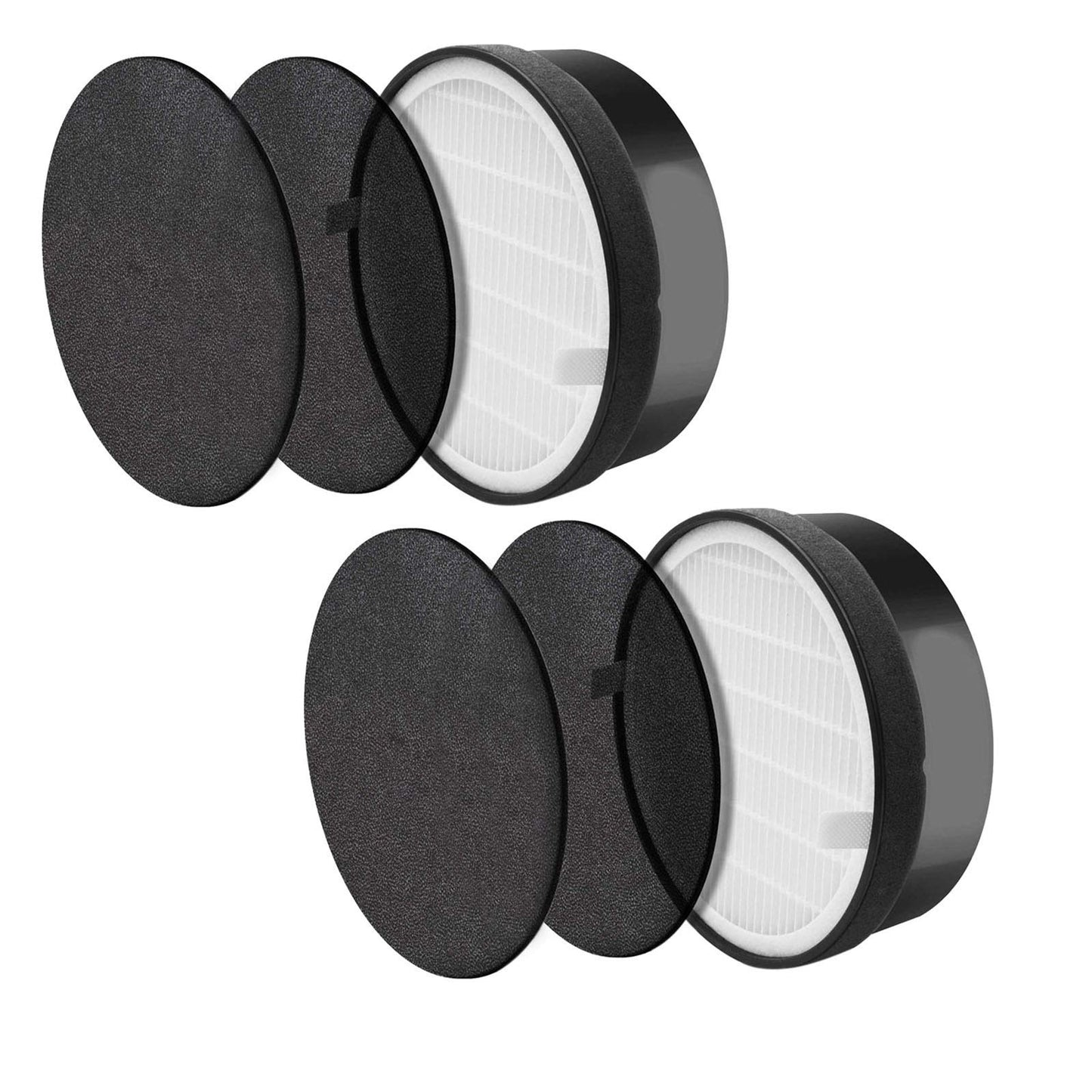 PUREBURG LV-H132-RF Replacement Filter Set Compatible with Levoit LV-H132 Air Purifier,2-Pack H13 HEPA Filters & 4 Activated Carbon Pre-Filters