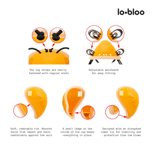 lobloo Aerofit Junior Patented Athletic Groin Cup for Stand-Up Sports as Kick Boxing, Karate, Hockey, Baseball. Teen size 13-15yrs