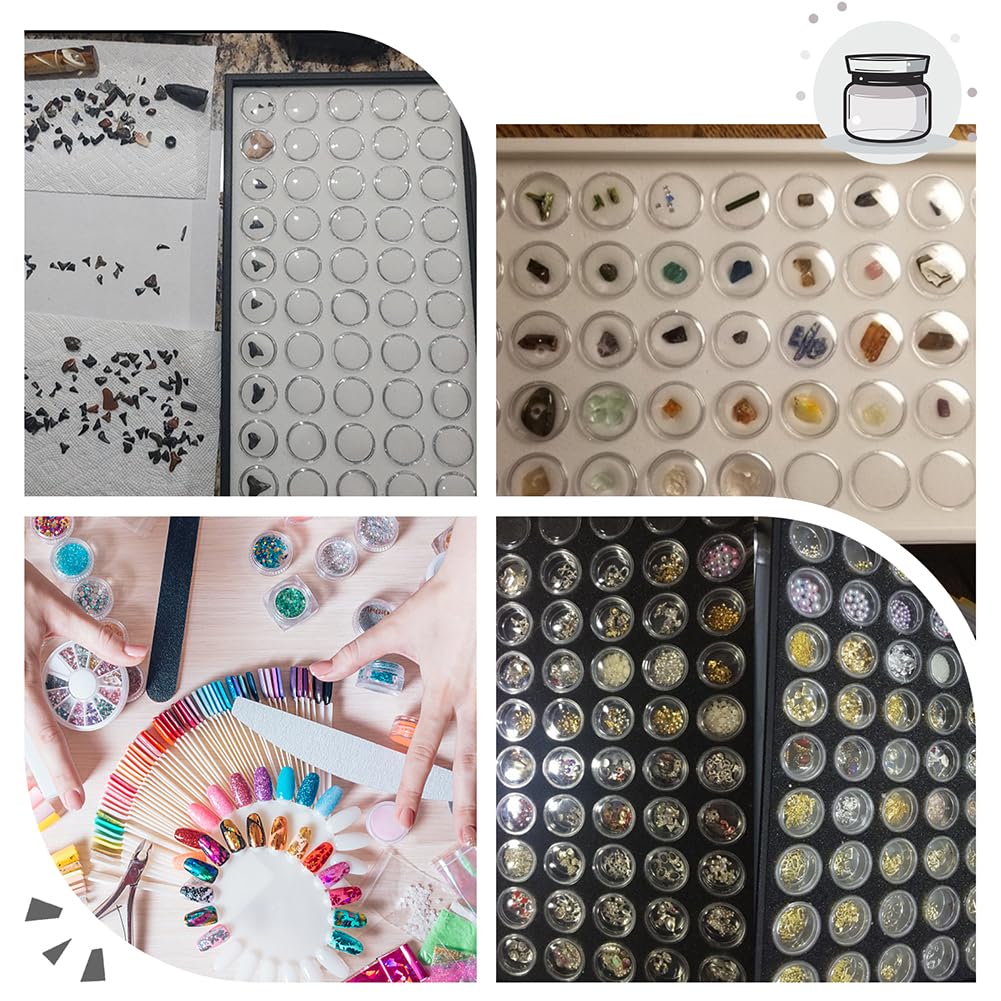 PH PandaHall 50pcs Gemstone Storage Box Diamond Display Tray
