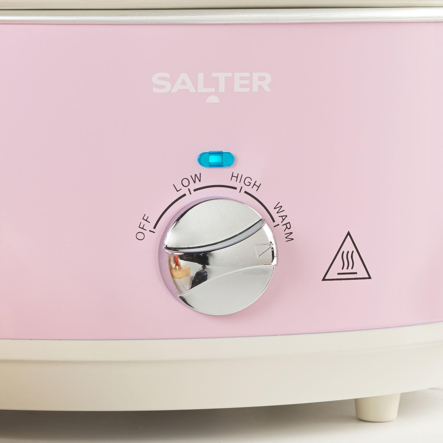 Salter Pink Retro 6.5L Slow Cooker 3 Heat Settings & Keep Warm, Dishwasher Safe Ceramic Pot, Tempered Glass Lid, Cool Touch Handles, Family Cooking,