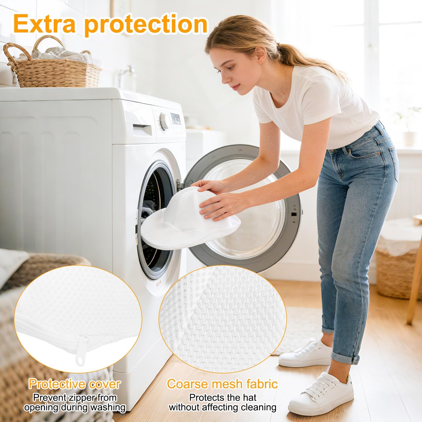 Baseball Cap Washing Cage, Hat Washer Cage, Collapsible Hat Cleaner Washing Cage, cCap Cleaner for Washing Machine & Dishwasher