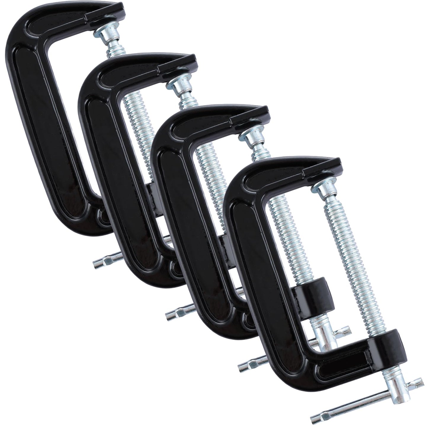 ASelected 4Pcs G Clamp 4Inch (105Mm) Heavy Duty Screw G-Clamps- Industrial Strength C Clamp Set for Woodworking Welding Building Automotive Repair