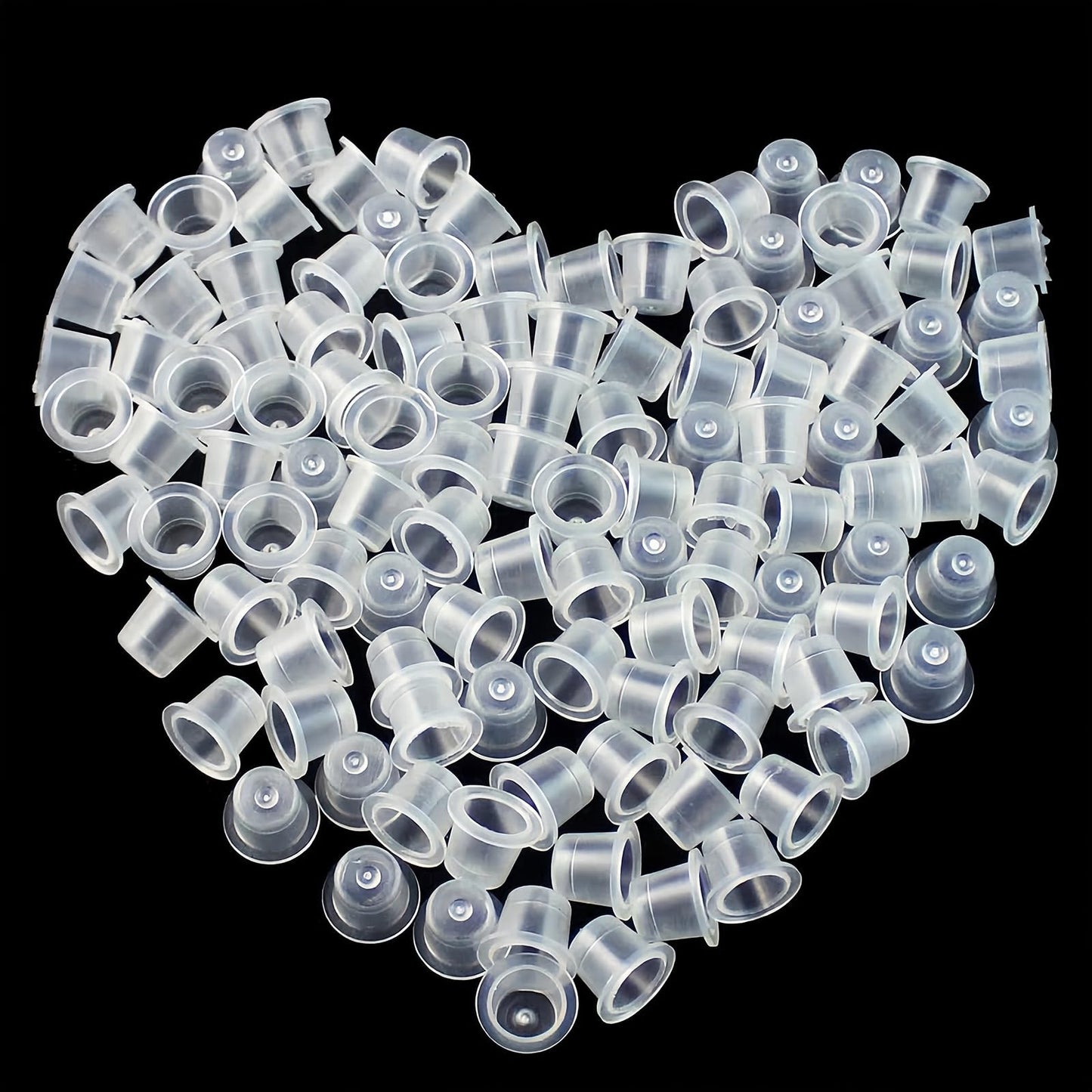 1100Pcs Tattoo Ink Caps,14x11mm Disposable Plastic Pigment Tattoo Caps for Pigment Microblading Permanent Makeup