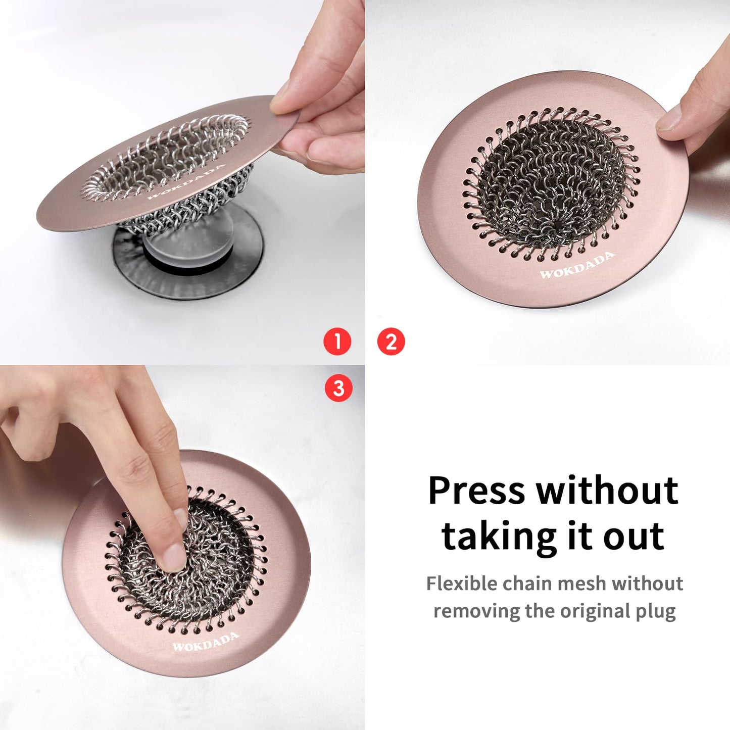 Shower Drain Hair Catcher, Fast Drainage Bathtub Drain Hair Catcher, Easy Clean Hair Catcher Shower Drain