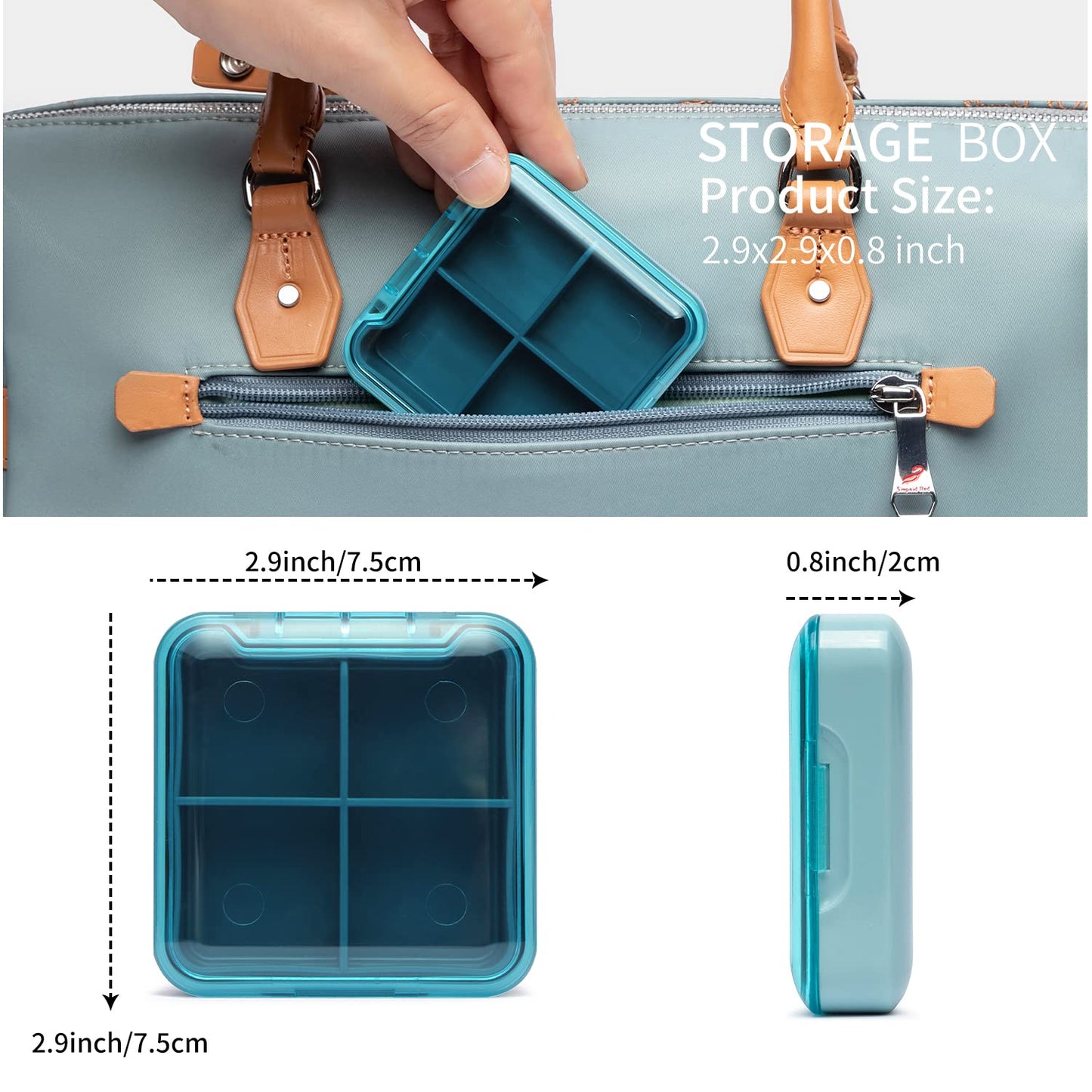 HEWEI WORKS Medication LockBox with Key, Lockable Medicine Storage Box, Security Lock Box, Medical Organizer