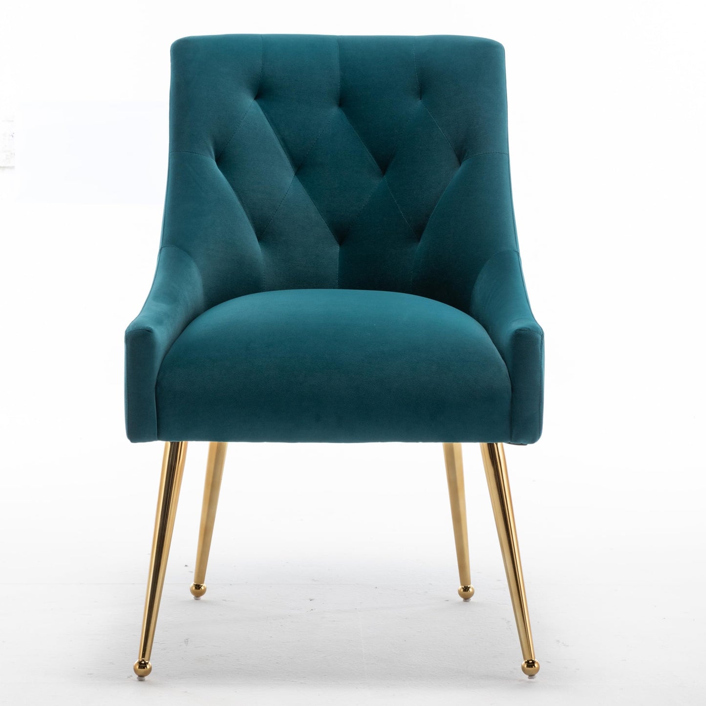 SEYNAR Dining Chair Set of 2,Modern Velvet Dining Chairs with Gold Legs,Elegant Tufted Accent Chairs for Reception, Living Room or Study Room