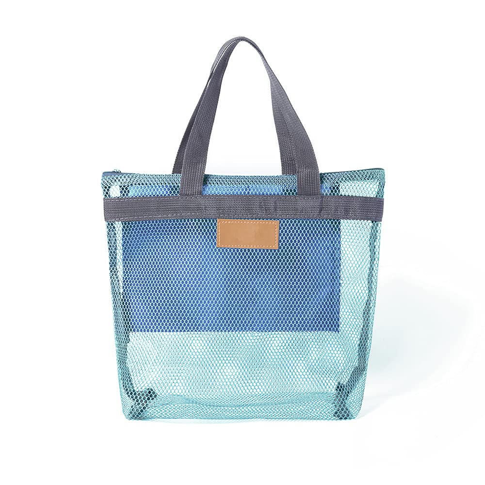 Pebipoo Mesh Shower Caddy Bag, Quick Dry Portable Tote Bag and Inner Pocket, Lightweight Bath Organizer for College Dorm Bathroom, Swimming, Gym