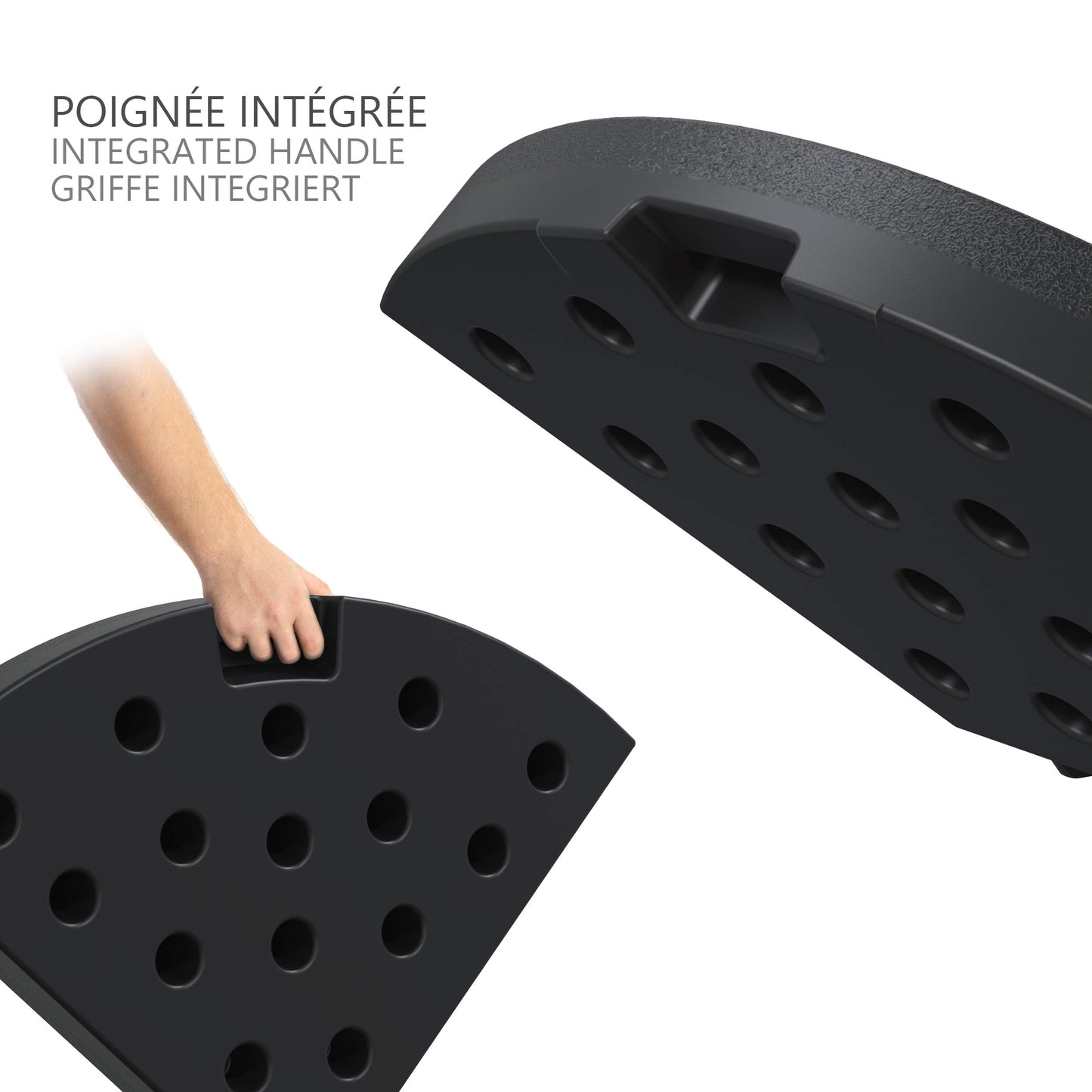 VOUNOT? Parasol Base Weights, Set of 4 Umbrella Base Stand for Cantilever and Banana Parasol, Sand or Water Filled, 52 L / 100 kg,Round