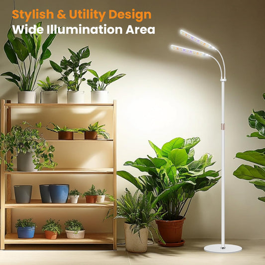 Kullsinss Floor Grow Lights for Indoor Plants, 114 LEDs Full Specturm Plant Lighs for Indoor Growing with 4/8/12/16H Timer, 3 Color Modes, 5