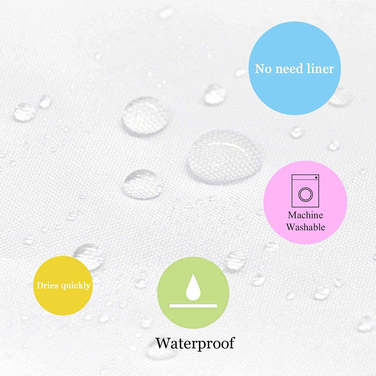 SDOTPMT 180x180cm Window View Shower Curtain Spring Waterfall Trees Natural Scenery Wilderness Landscape Bath Curtain White Window Picture Modern Art