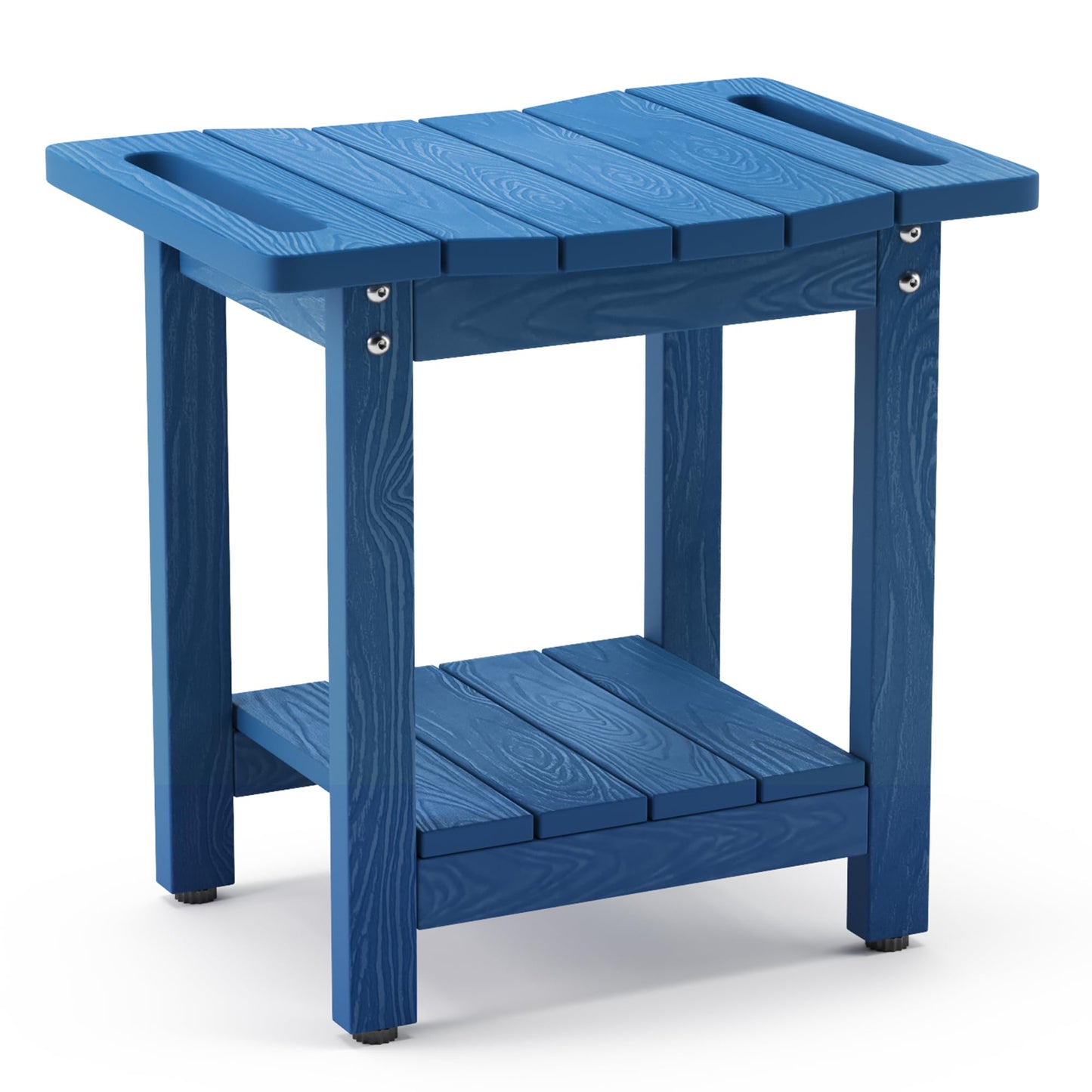 LUE BONA HDPS Shower Benches,Shower Stool for Shaving Legs with Shelf,Waterproof Bath Chair Seat for Bathroom,Weather