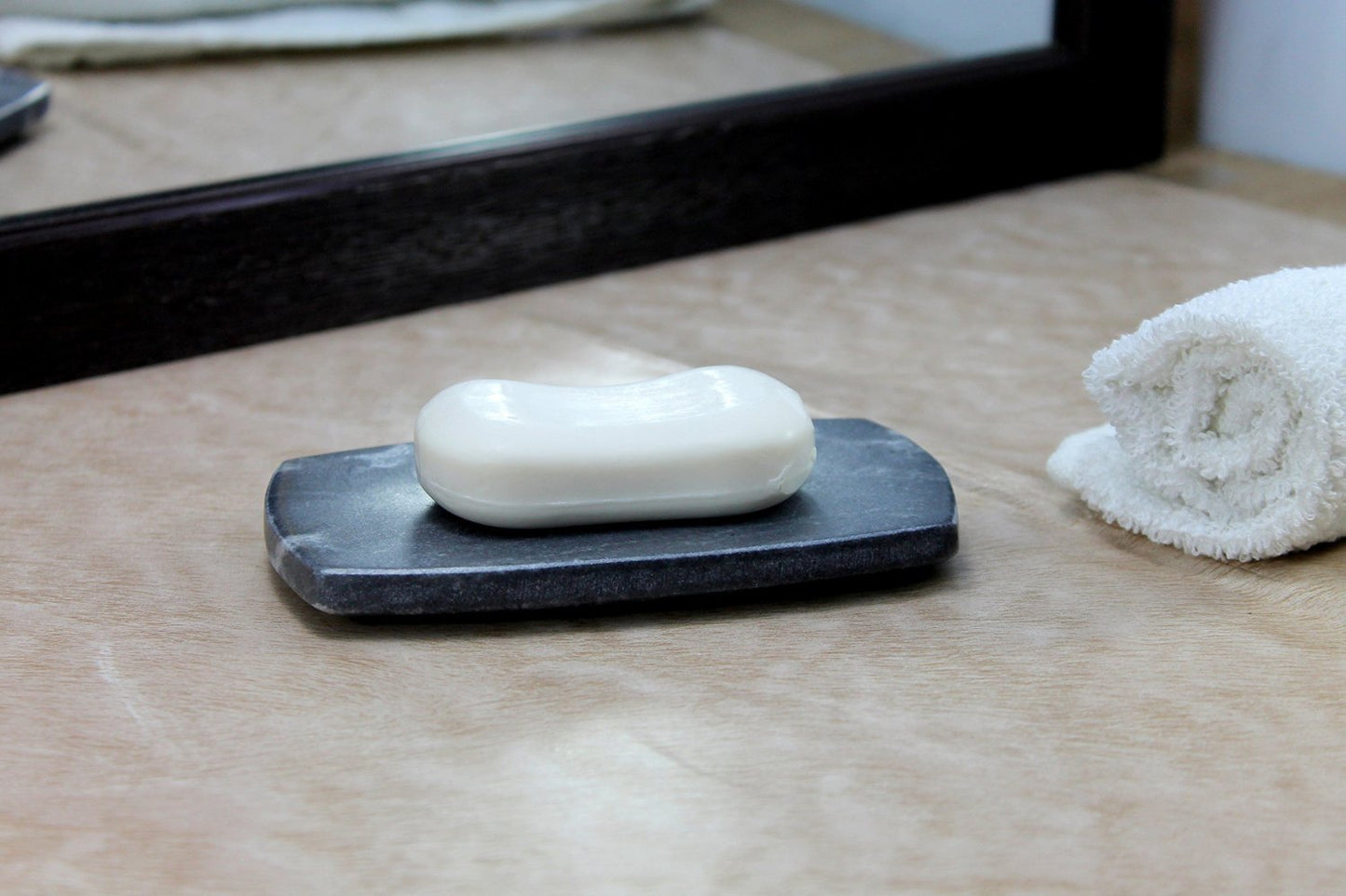 StonKraft Black Stone Mrble Soap Dish Soap Holder