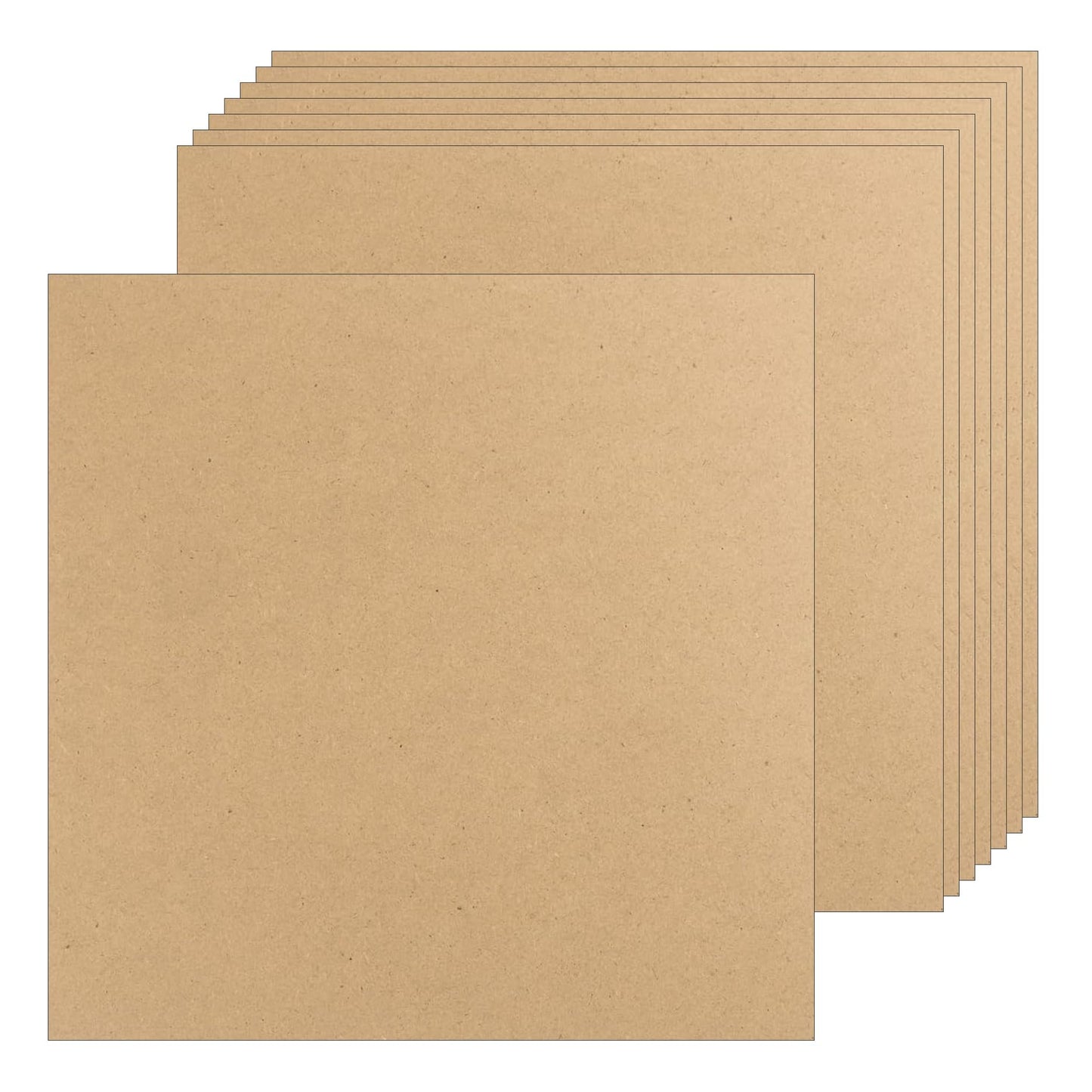 Acidea MDF Wood Board for Crafts, 12x12x1/8 Inch-3 mm Thick, 8 Pack Square Medium Density Fiberboard Unfinished Wood Art Blocks, Blank Hardboard