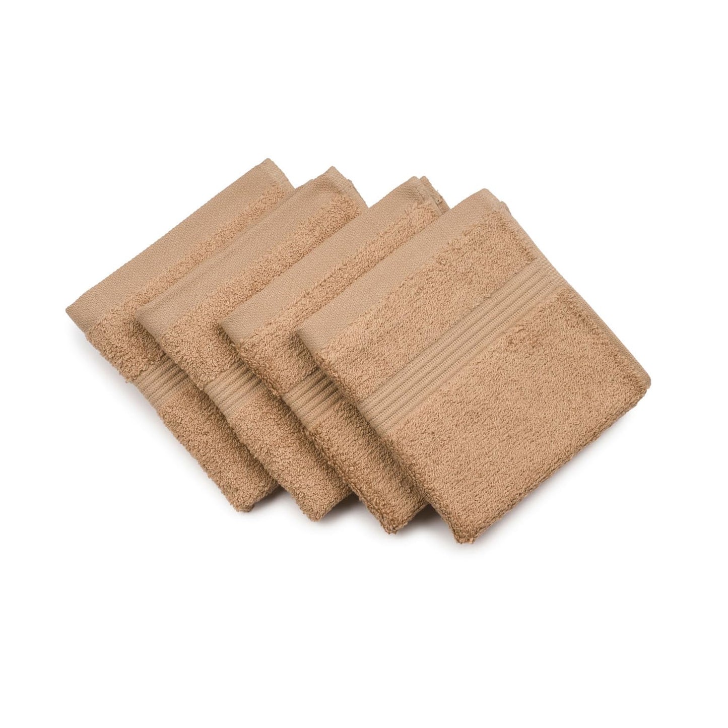 Gözze - New York Faceloths, Set of 4, Soft and Absorbent, 100% Cotton, 30 x 30 cm - Maroon