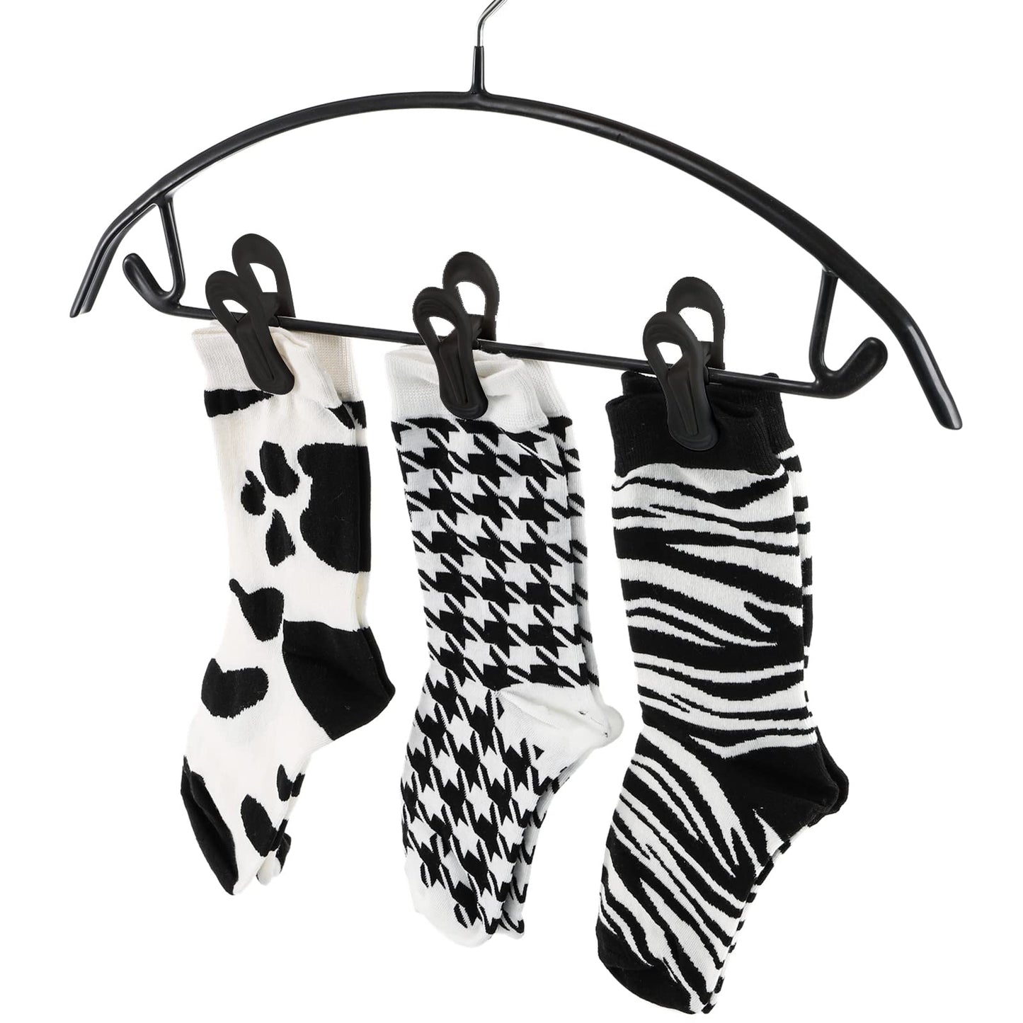 Yopay 50 Pieces Hanger Clips for Hangers, Strong Pinch Easily Clip on Clothing Pants, Multi-Purpose Plastic Finger Clips for Home, Office, Travel