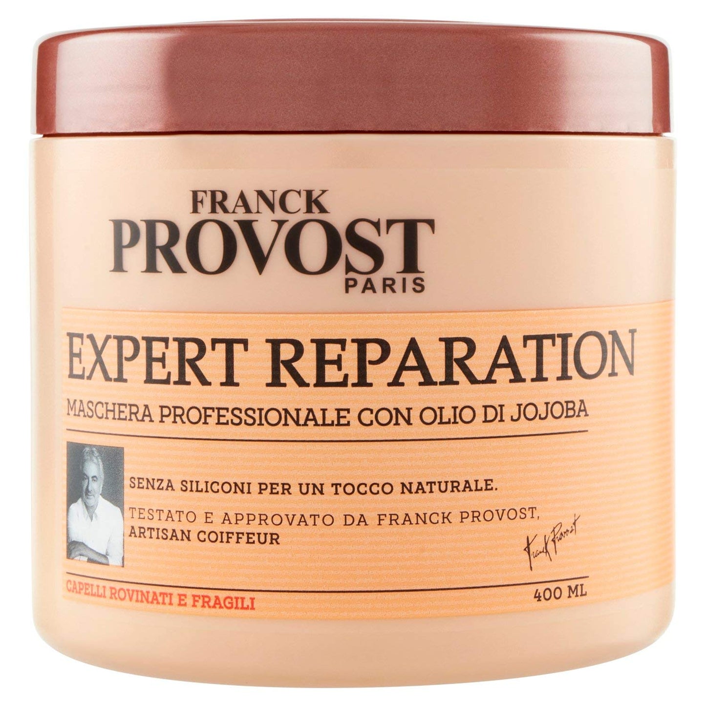 Franck Provost Maschera Professionale Expert Reparation, Maschera con Olio di Jojoba per Capelli Rinforzati e Riparati, 400 ml,