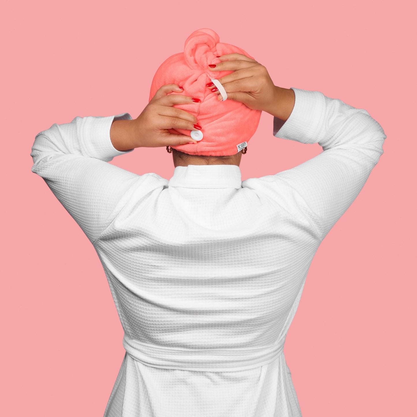 Noughty Microfibre Hair Towel Wrap, Pink