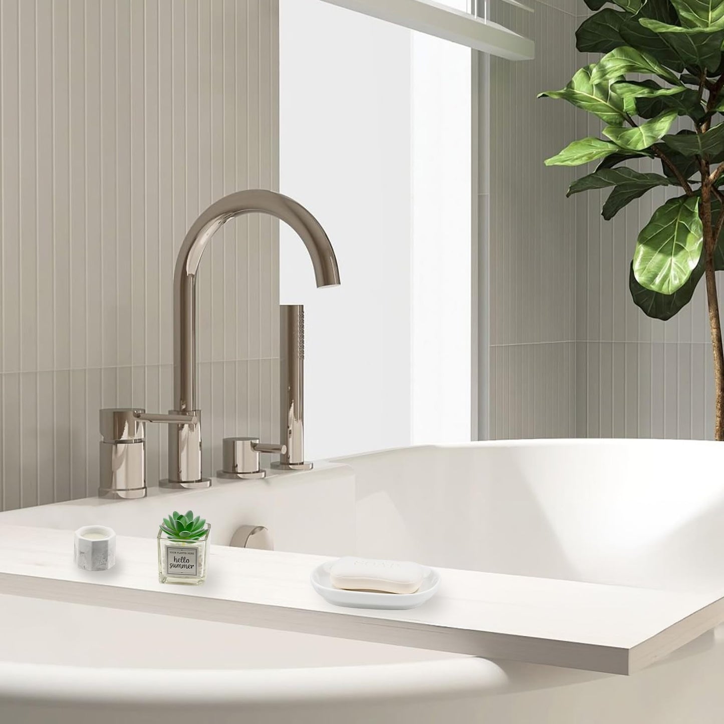 YoHyien Ceramic Soap Dish, Anti-Slip Marble Soap Dish for Bathroom, Soap Tray Dish, Soap Holder for Shower, Kitchen, and Sink
