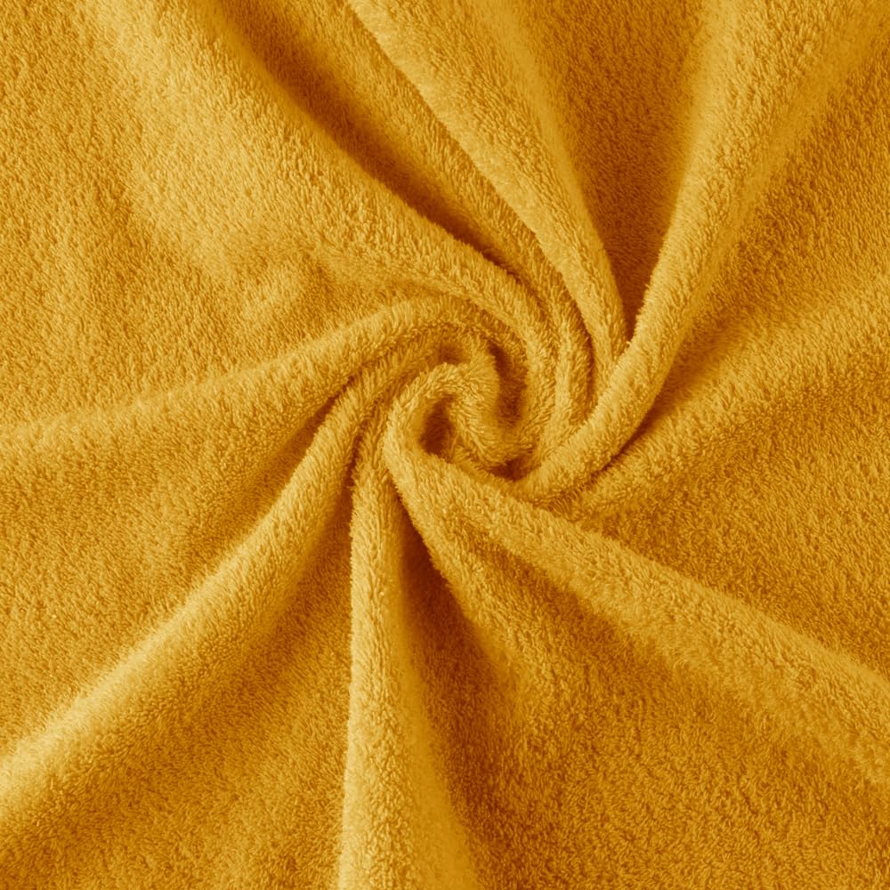 RIZO Top Towel - Set of 2 Bidet Towels - Bath Towels - Small Towels - 100% Combed Cotton - 600 g/m2 - Measure 30 x 50 cm - Gold