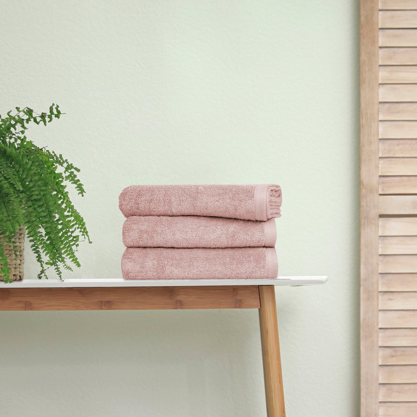 Ruggeri, Set 3 Piece Hand Towel Set, 50x100 cm, Soft Cotton, Pink