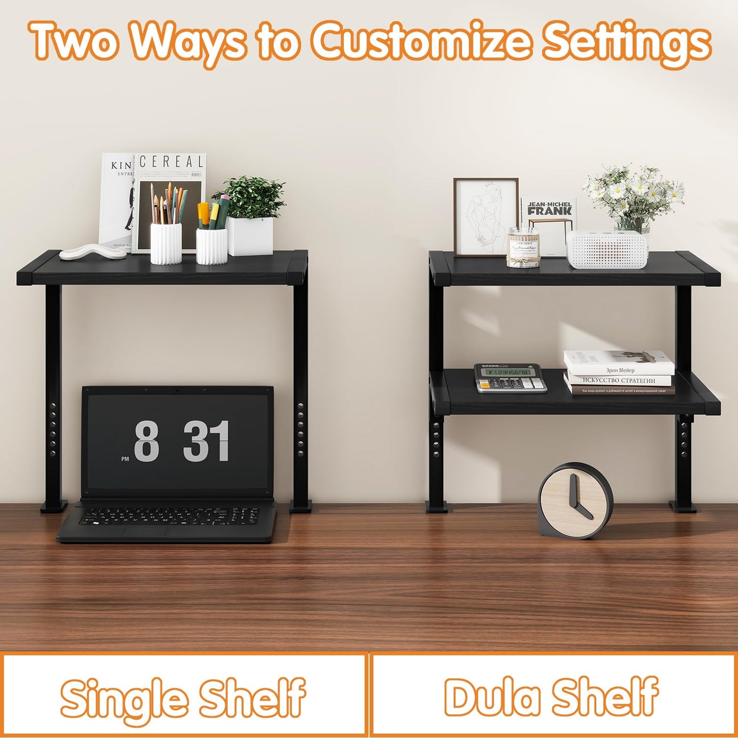 IBUYKE Clamp on Desk Organizer Shelf,Desk Extender Shelves TMZ007B