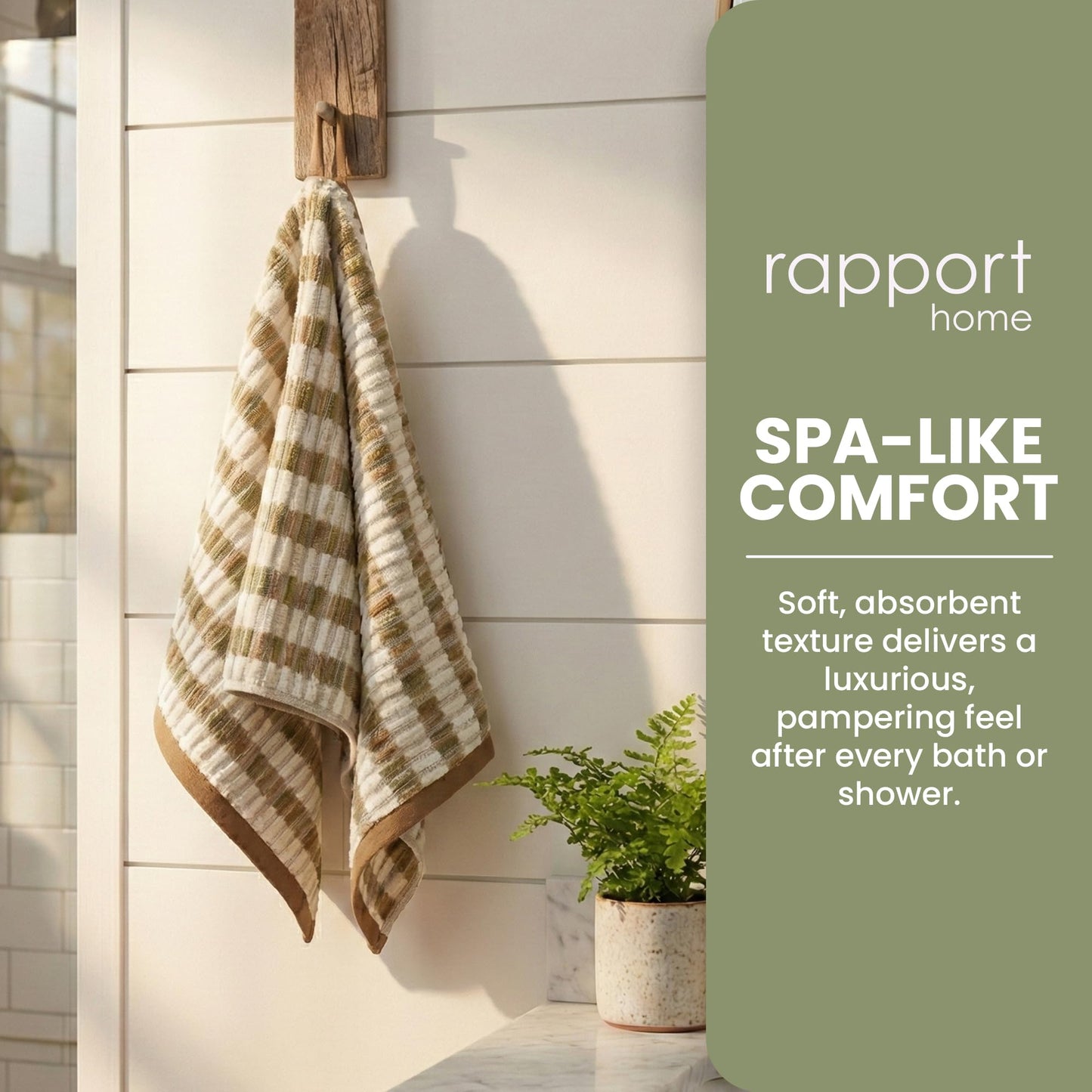 Rapport Home Santa Cruz Face Towels 2 Pack | Natural | 30x30cm | Luxurious 500GSM 100% Cotton | Oeko-Tex Certified Soft & Absorbent Face Cloths