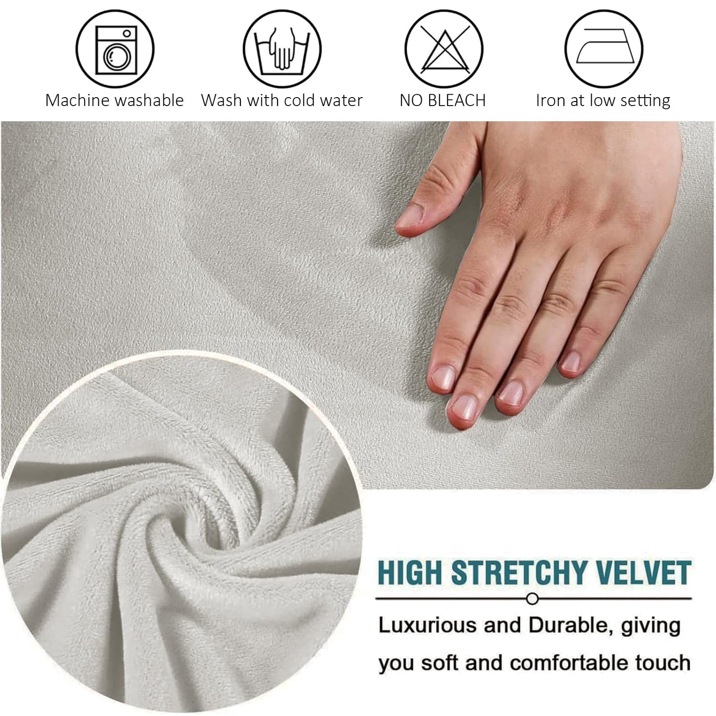 YushengTai Velvet Office Chair Cover, Chair Covers with Armrest, Office Chair Seat Cover, High Back Seat Cover, Gaming Chair Cover