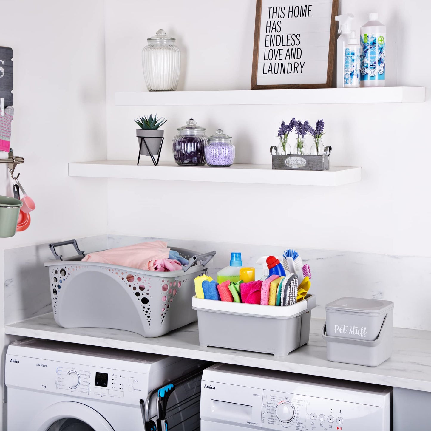 Minky Multipurpose Cleaning Caddy with Handle & Divider (Grey, Single)