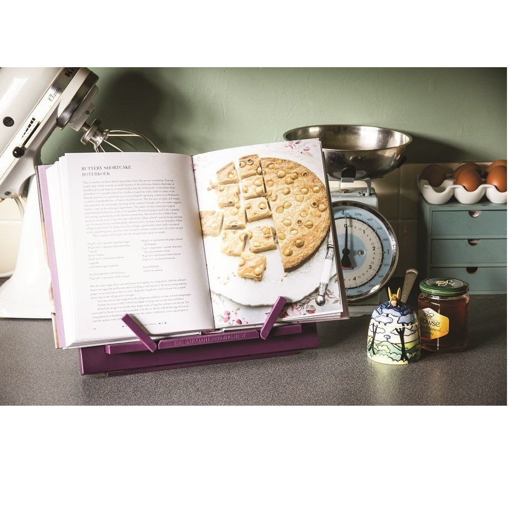 IF The Brilliant Reading Rest Aubergine – Use as a Cookery Book Stand or Book Holder for Textbooks & Studying