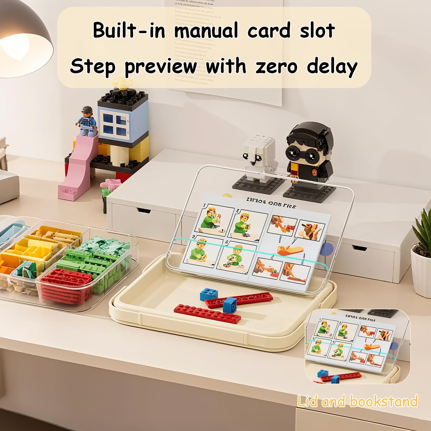 Storage Organiser for Legos 5 Tier Stackable Toy Storage Container Multi Compartment Box Bin for Building Blocks Arts Crafts Supplies Bricks Puzzle