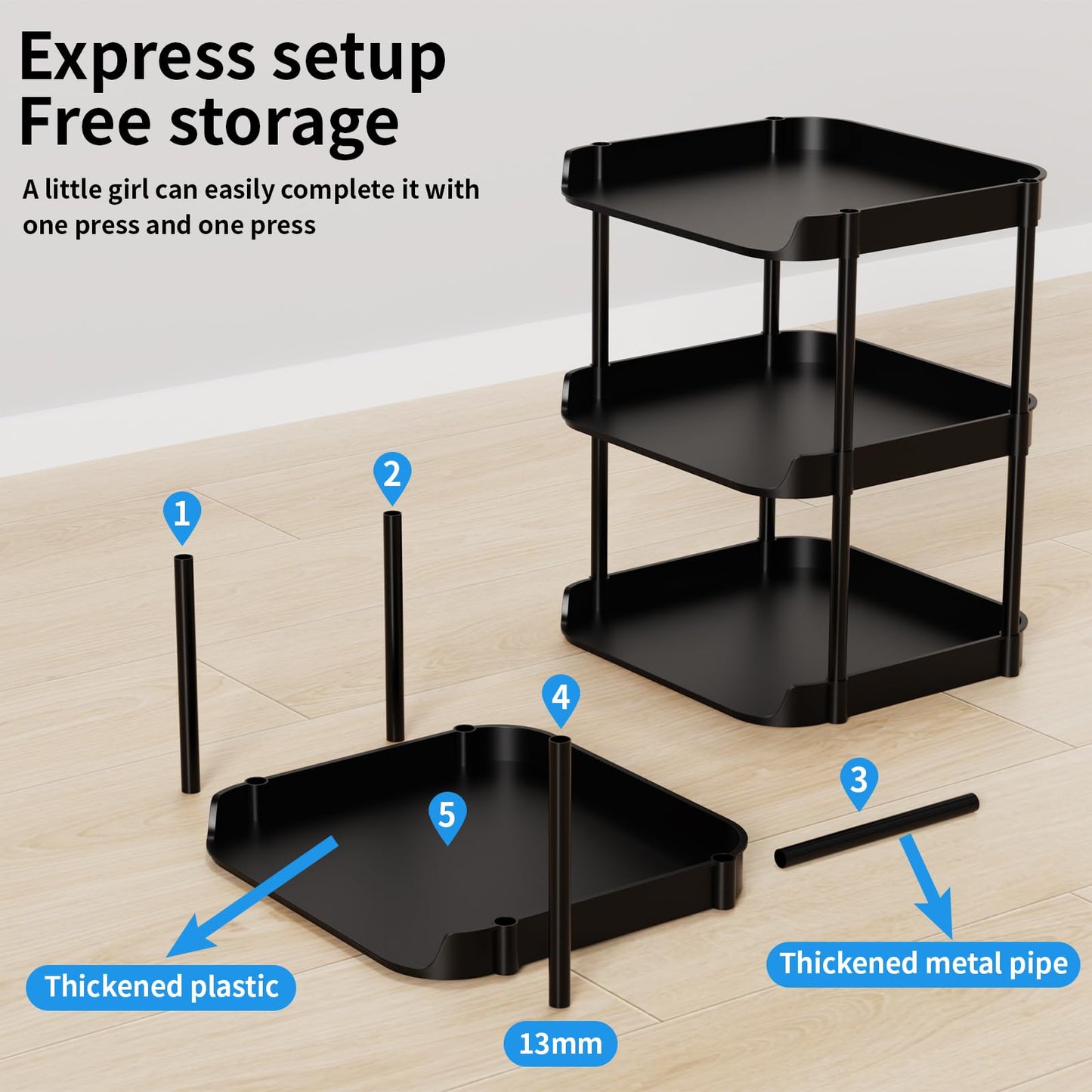 Altdnmaf 6 tier Narrow Shoe Storage Rack, Compact Single Shoerack Stand for Slim Space, Stackable Tall Thin Show Tower, Vertical Plastic Shelves