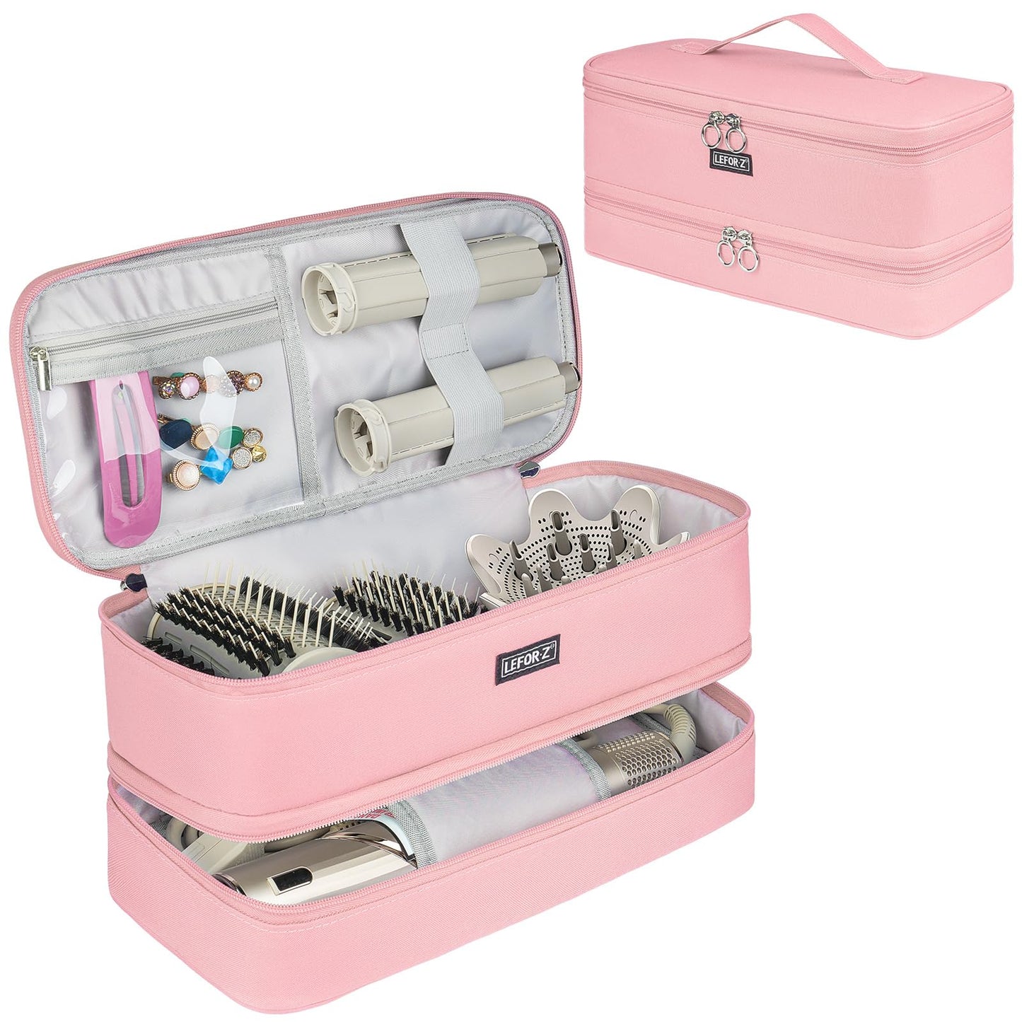 Travel Carrying Case Compatible with Shark Flexstyle Styler/Hair Dryer,Double-Layer Hair Hot Tools Storage Bag Compatible with Dyson Airwrap