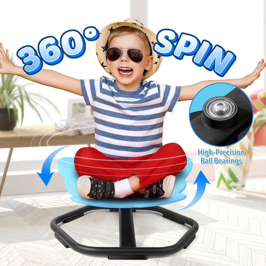 TERRAMUS Elephant Swivel Chair for Kids, 360 Spinning Seat, Toddler Sit and Spin Wobble Chair, Sensory Balance Toys, Autism Adhd Chairs, Play