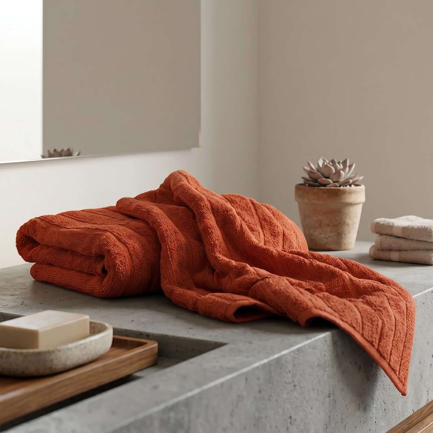 Tedeman Cloud Collection 6-Piece Towel Set - Turkish Towels, 550 GSM Plush, Highly Absorbent, Hotel & Spa Quality