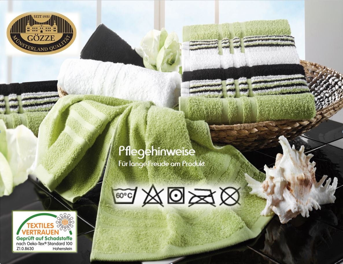 Gözze - Bath Towel, Berlin, 100% Cotton, 70 x 140 cm - Lime