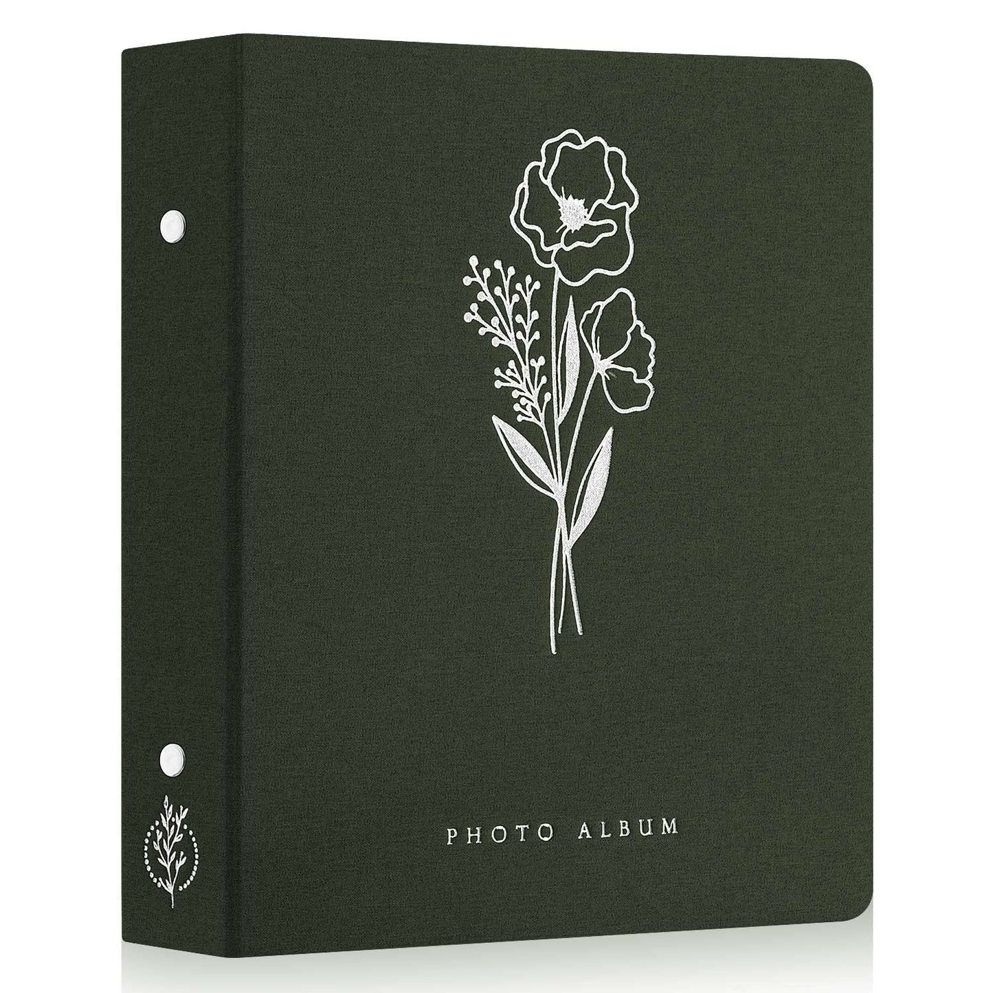Lanpn Photo Album 6x4 Slip in, Linen 400 Pockets Photo Albums Holds Portrait Only 10x15cm Picture Green