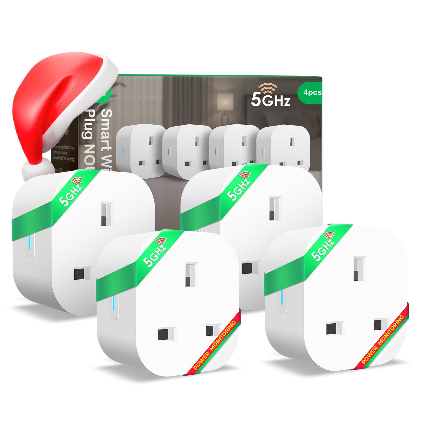 Smart WiFi Plug NOUS A10 with Energy Monitoring, 13A, Dual-Band 2.4/5GHz, Voice Control, Timer & Schedule, Compatible with Alexa, Google Home, Siri