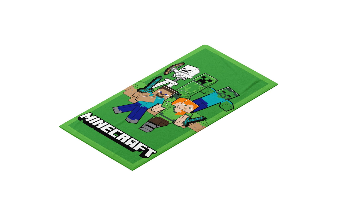hermet, Minecraft Beach Towel, 70 x 140 cm, Beach or Pool Towel, 100% Soft Cotton, Practical and Lightweight
