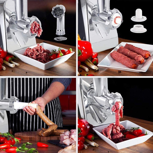 Electric Meat Grinder and Duty Household Sausage Maker Meats Mincer Food Grinding Mincing Machine with Kibbe Attachement Powerful 2800W Copper