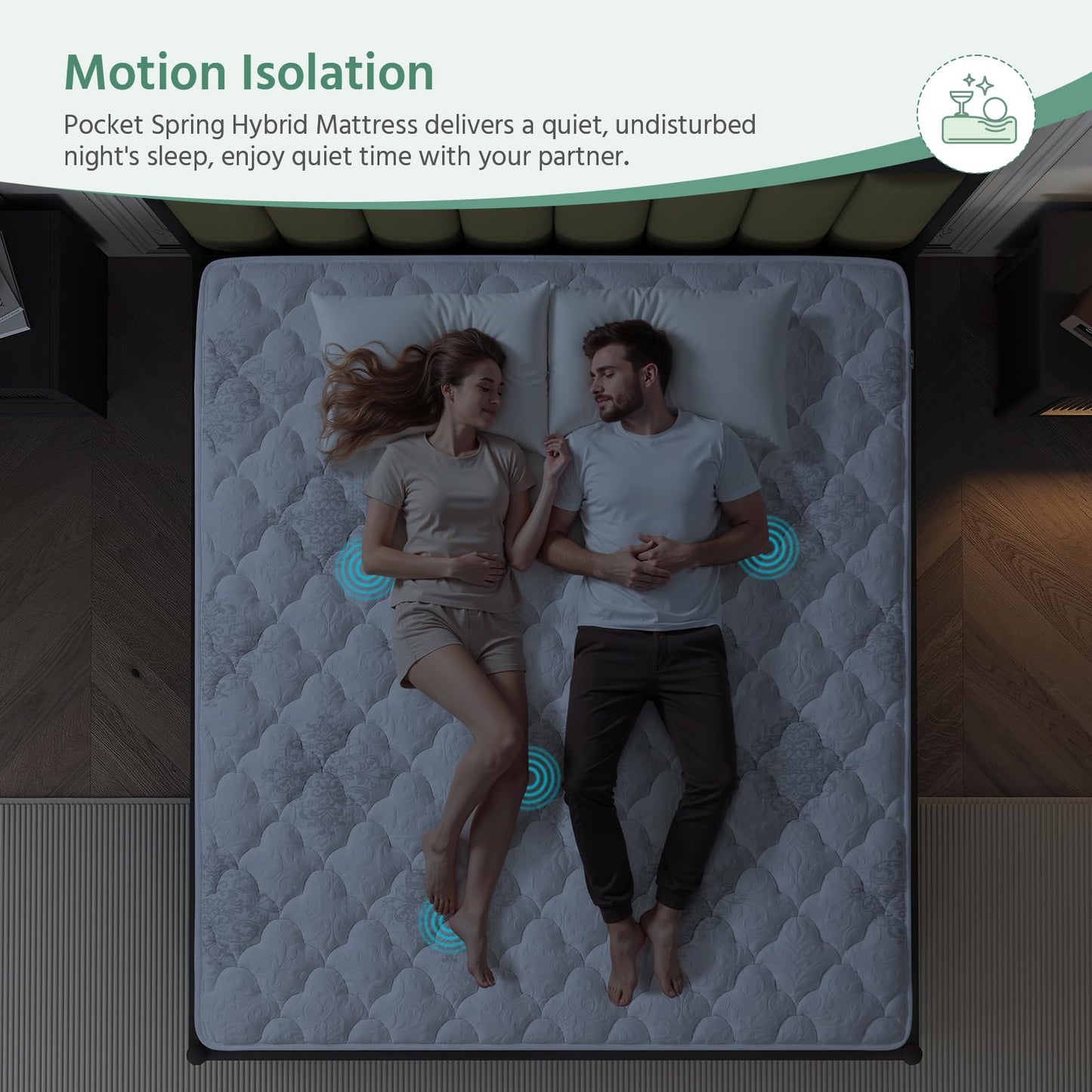 SZsuilong Single Mattress, 11 IN Hybrid Pocket Sprung Cooling Mattress