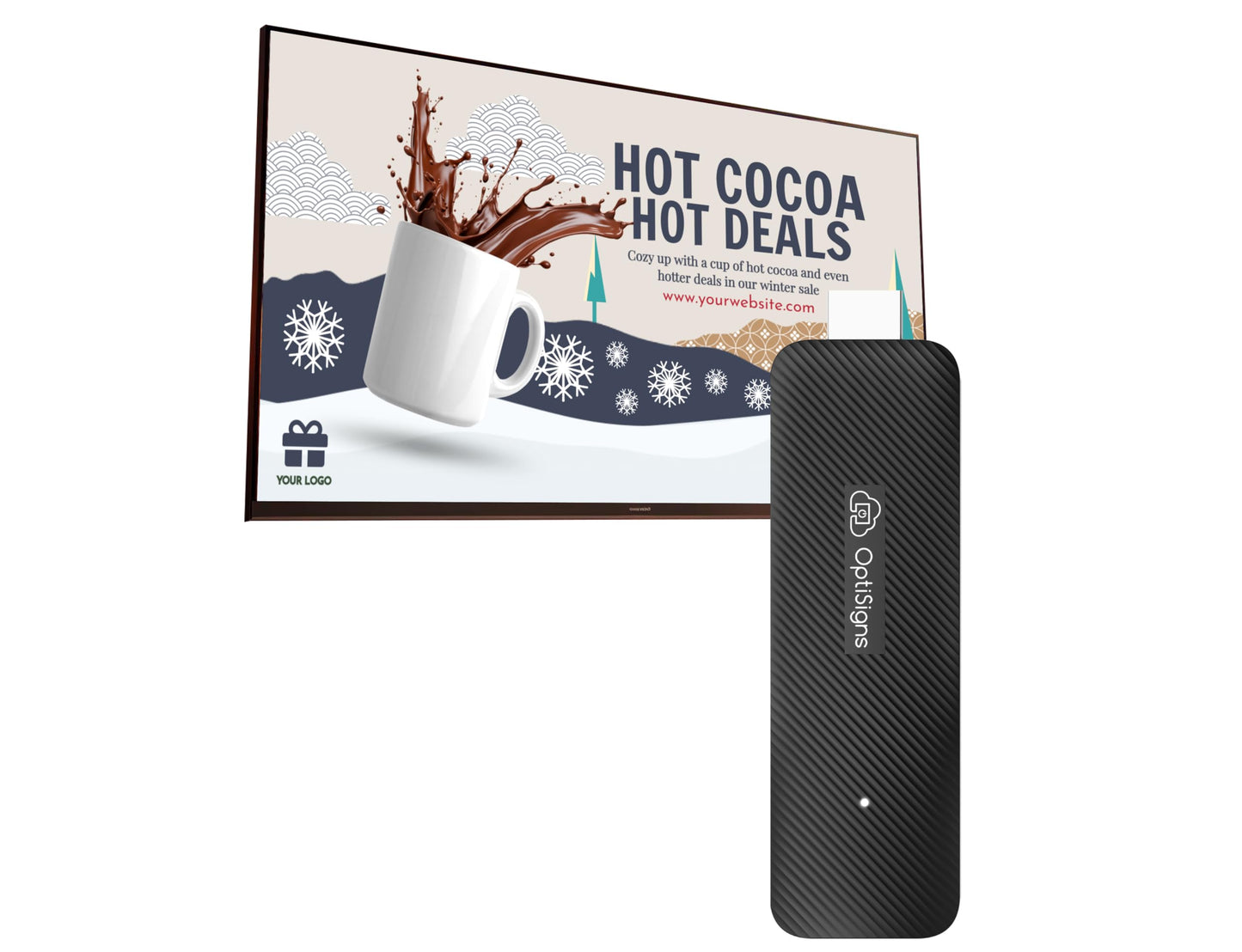 OptiSigns Android Stick Digital Signage Player - UK Plug
