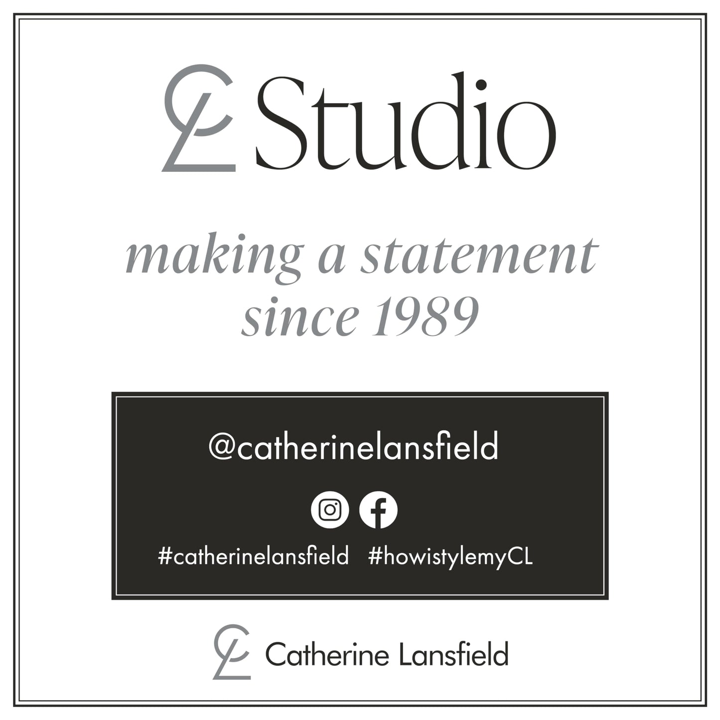 Catherine Lansfield Relax and Unwind 180x180cm Shower Curtain Grey/Black